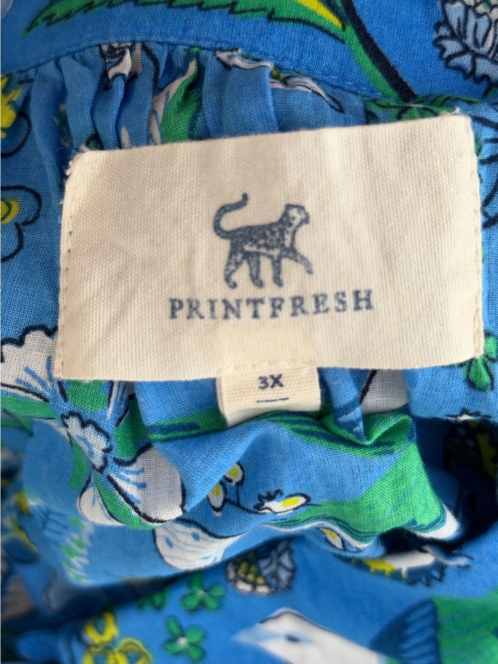 Printfresh Claudia Dress in Painter's Garden; like new condition; 3X - Picture 3 of 7